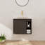 Meuble-lavabo mural 24 po avec lavabo en céramique, armoire de salle de bain flottante moderne avec tablette ouverte et porte simple, conception peu encombrante pour salle de bain-827477533-827477532
