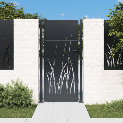 Barrière de jardin vidaXL anthracite anthracite 105 x 205 cm