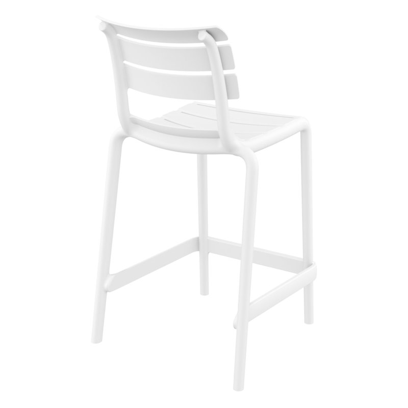 Tabouret de comptoir d'extérieur Ruta, 25.60", Blanc