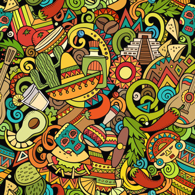 Latin American Culture by Kostenkodesign - Wrapped Canvas Print