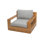 Pacific Outdoor Teak Club Chair with Sunbrella Cushions