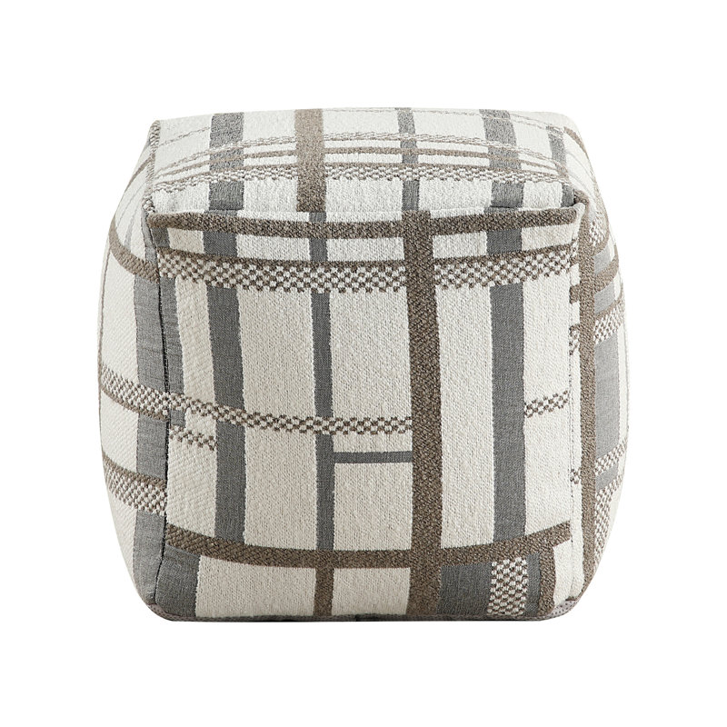 Square Multi-color Pouf - Non-slip Floor, 300lbs Weight Capacity, 16" Cube, Modern Style In Fabric Non-slip, 16"x16"x16", Multi Pattern