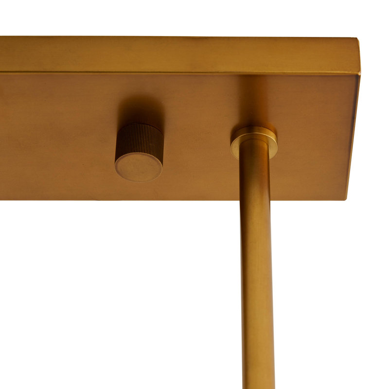 Troon Linear Chandelier, Antique Brass