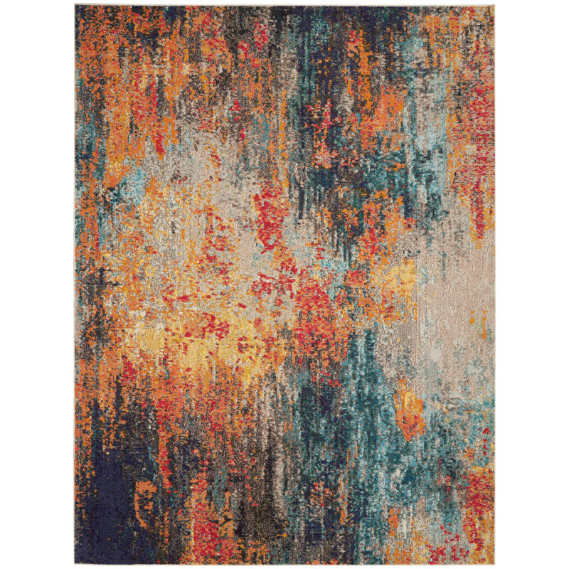 Dominic Abstract Indoor Rug, Rectangle 6'7" x 9'7"