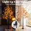Sapin d'automne artificiel en érable illuminé de 1,80 m avec DEL, minuterie quotidienne et éclairage LED.