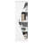 Furinno ECON Book Shelf, Stackable 2-in-1 Bookshelf, Corner Bookcase with Display Shelf, 16.1 x 16.1 x 49.1, for Living Room, Bedroom, Home Office, White-121881949