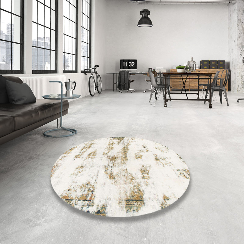 Abstract Indoor Rug, Round 8'