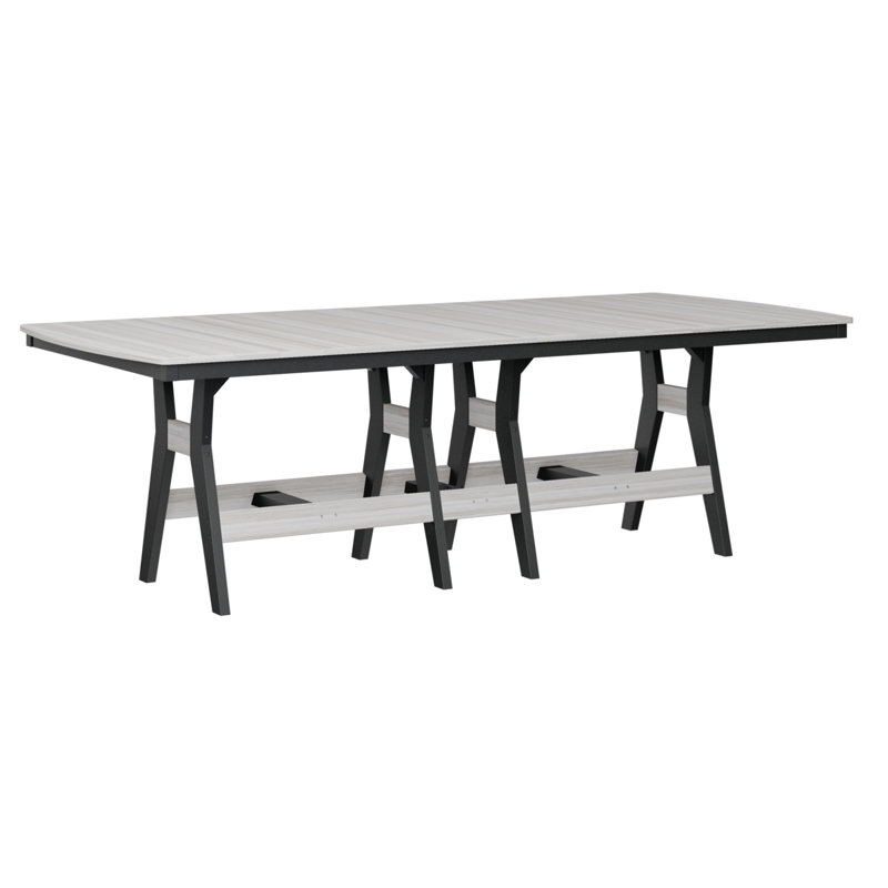 Berlin Gardens Harbor 96″ Rectangular Dining Table, Black, Seashell