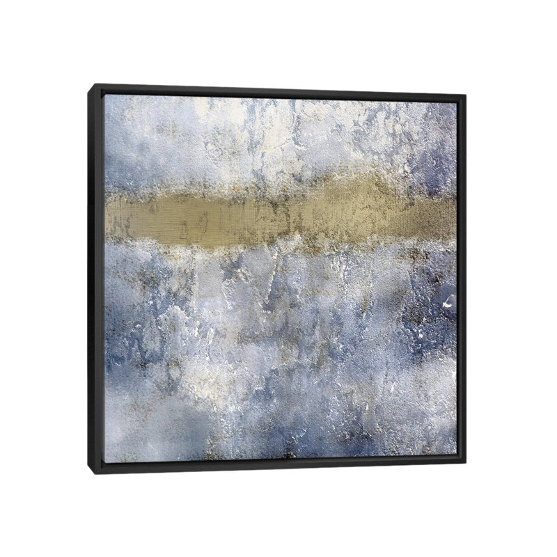 Stream by Kimberly Allen - Painting on Canvas, Black Framed Canvas, 45.72 cm H x 45.72 cm W