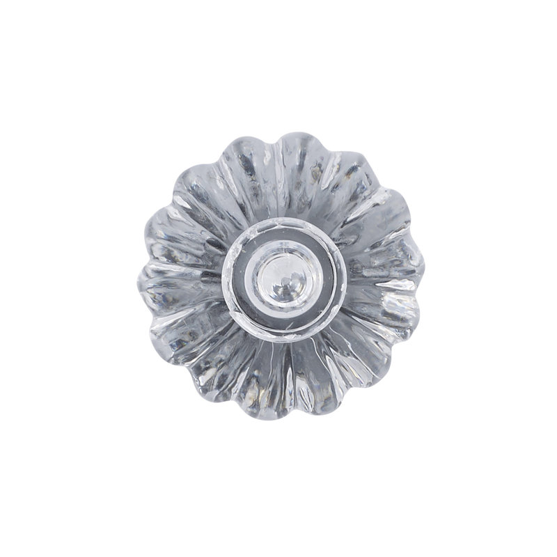 Poignée ronde Expression 1 3/32 po de diamètre, Chrome / transparent