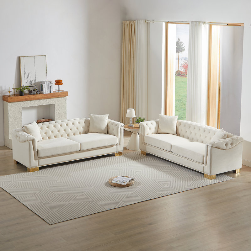 Canapé 3 places + 3 places Chesterfield