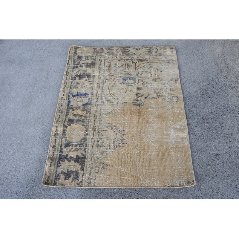 Tapis patchwork rétro, beige 30,3 x 40,2 po