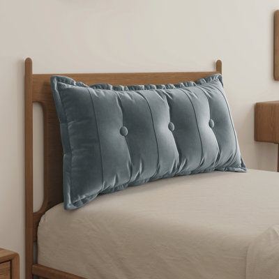 Coussin de tête de lit à dossier capitonné en velours de coton capitonné avec repose-tête et dossier