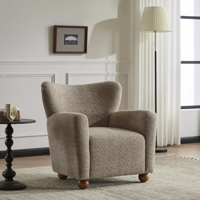 Fauteuil club Alonzo, Boucle brun clair