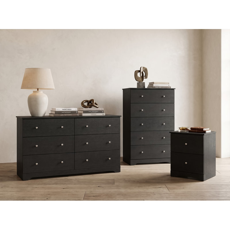 Blaklee 3 Pieces Bedroom Set, Black Oak