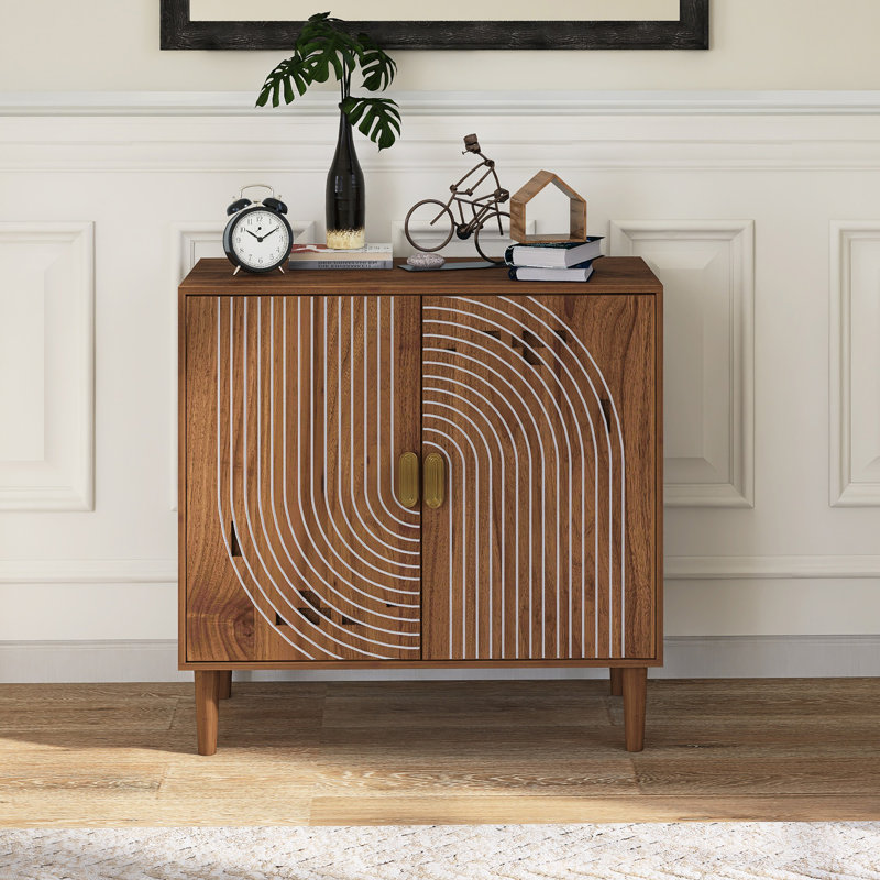 Buffet 31,3 "en bois avec tablette réglable