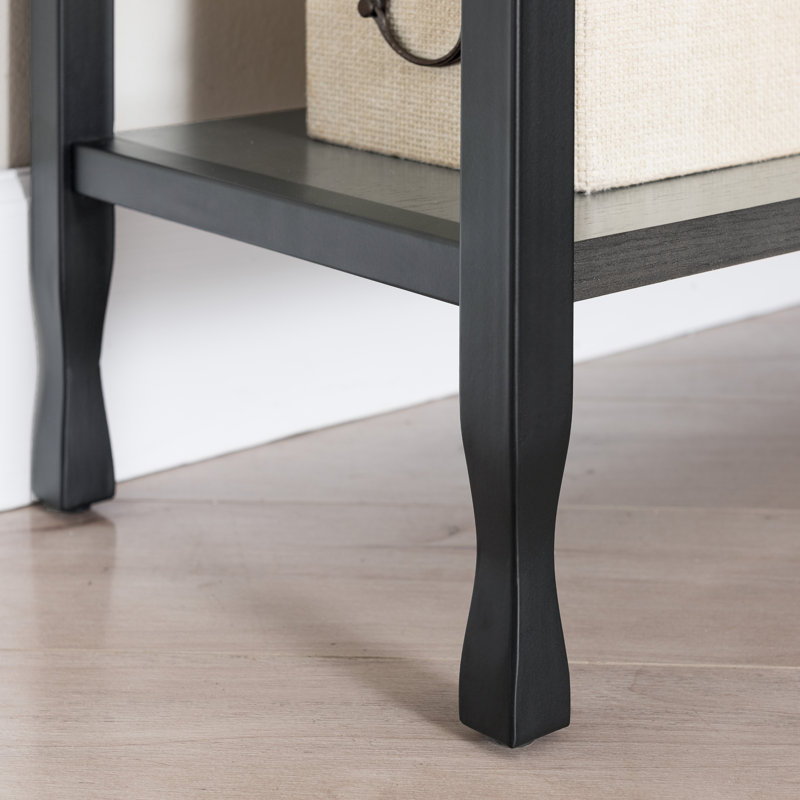 Solid + Manufactured Wood Chisel and Forge Corner Computer Desk in Gray