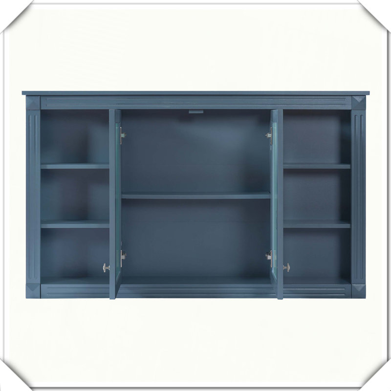 Armoire à pharmacie murale avec miroir, Bleu