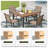 Wasil 4 - Person Patio Dining Set with Square Table-2070710223