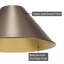Abat-jours de rechange coniques en métal 14 po Kira Home, ouverture ajustable 1-5 / 8 po pour douille à filetage moyen, 6,75 po x 14,25 po, finition bronze vieilli, paquet de 3