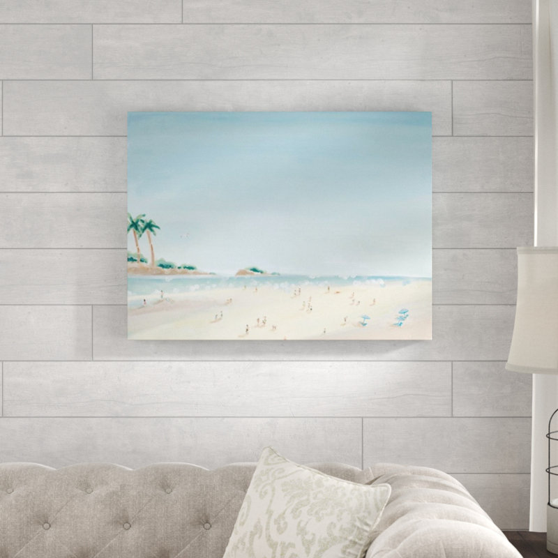 Des vacances à Miami II par Sara Brown - impression, Gel brossé, H 24 po x l 32 po x 1,5 po