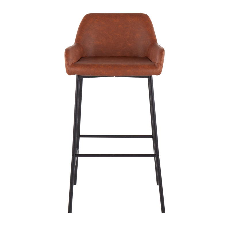 Bar Stool, Camel Seat/ Black Frame, Bar Stool (30" Seat Height)