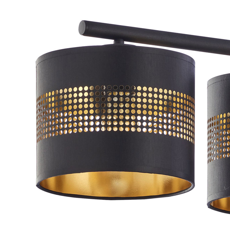 Tago 4 - Light Kitchen Island Pendant, Black/Gold