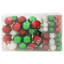 100 boules de Noël incassables - rouge / vert / blanc-1857394975