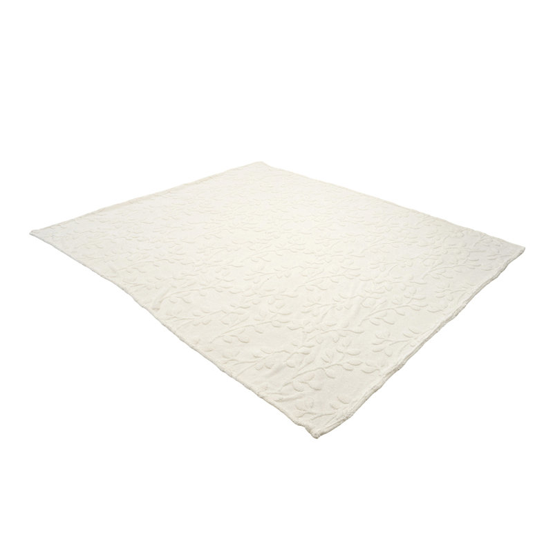 Machine Tufted Throw Blanket, Beige, 100cm x 150cm
