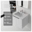 Meuble-lavabo flottant blanc 24 po avec lavabo et porte à fermeture en douceur