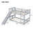 Twin Over Twin Bunk Bed With Slide And Ladder, Gray