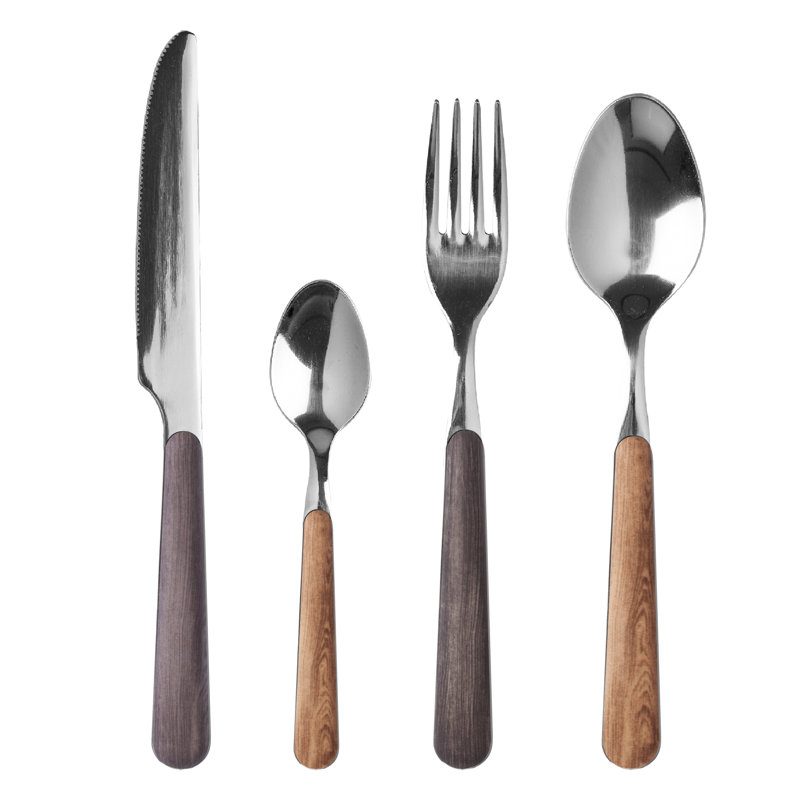 Minehead 24 Piece 18/10 Stainless Steel Cutlery Set, Service for 6