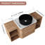 Ensemble de meuble-lavabo flottant simple 48 po avec comptoir en quartz 48 po-1383484278