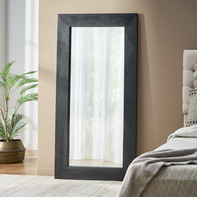Miroir pleine grandeur en bois de manguier