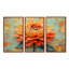 Ensemble de décorations murales - Chrysanthème jaune et orange-107194816-107194819