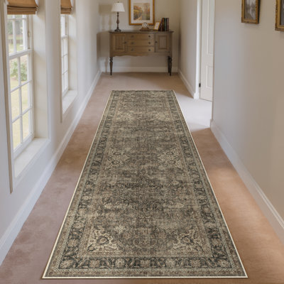 Tapis oriental lavable à la machine avec envers antidérapant Stella
