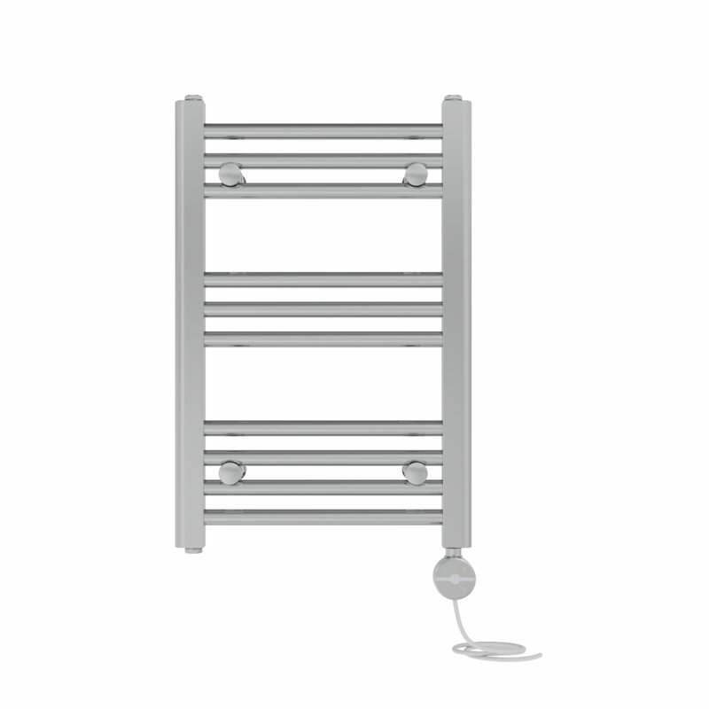 Didama Straight Towel Rail Heated Towel Rails, 60cm H x 40cm W x 3cm D, Chrome
