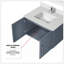 Meuble-lavabo polyvalent x 22 po , Comptoir en quartz blanc, ensemble de robinets et Miroir à DEL-868558644
