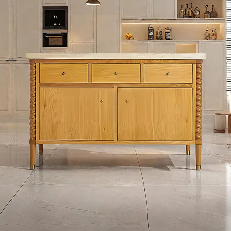 Solid wood kitchen island