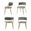 Ensemble de chaises de salle à manger en velours l 21,65 po Christal-88086810