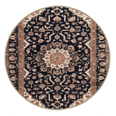 Machine Washable Persian Brown Area Rug