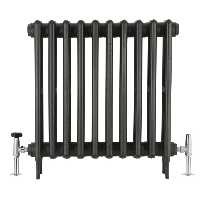 Abbeville Heating Manual Radiator Valve with Wheel Head & Lockshield, Chrome Plated