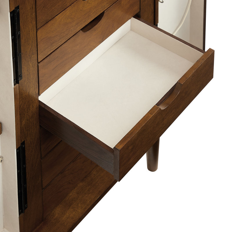 Naithan 18'' Wide Jewelry Armoire with Mirror