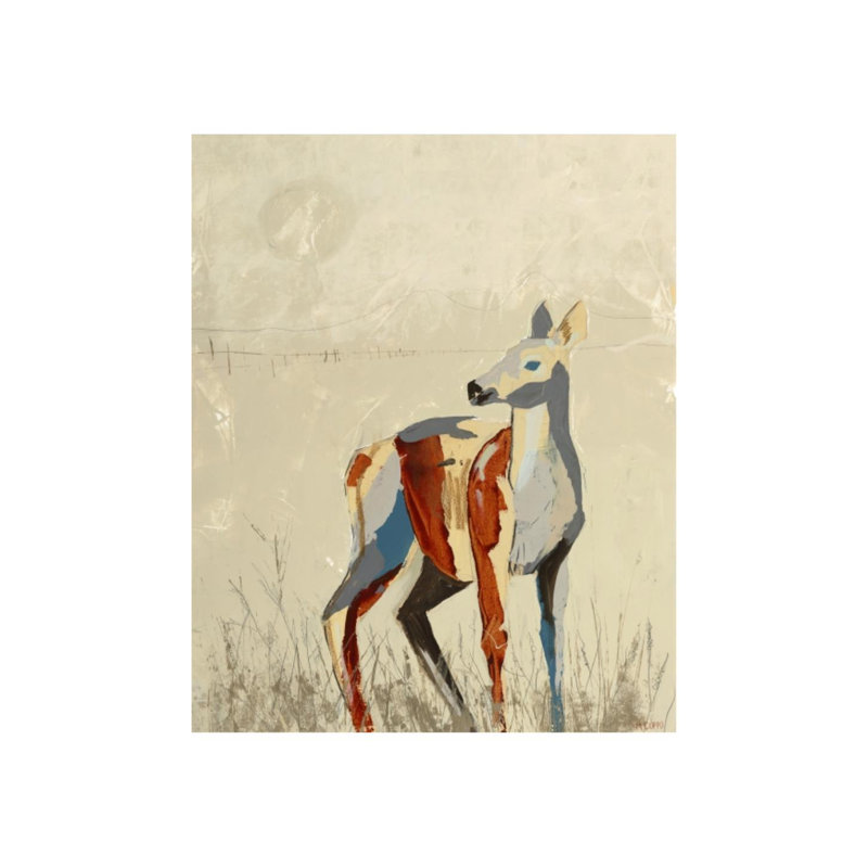 «Deer II» par Milton Coppo - impression, Gel coupé au couteau, H 37 po x l 30 po x P 1,5 po
