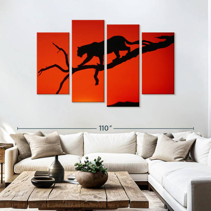 Brampt Red Silhouette Leopard