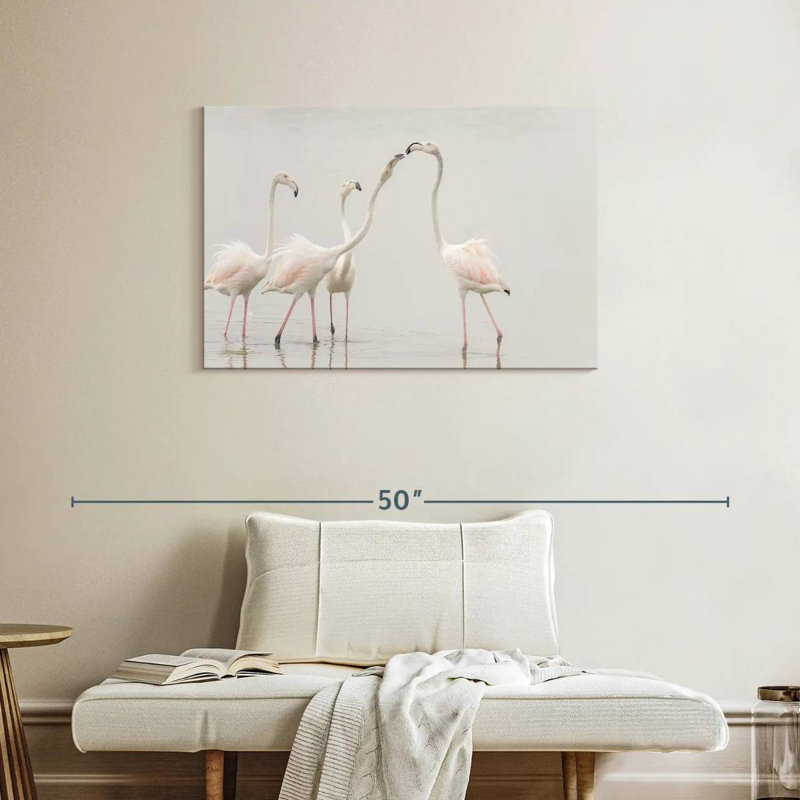 Flamants roses vierges Brampt, H 24 po x l 36 po