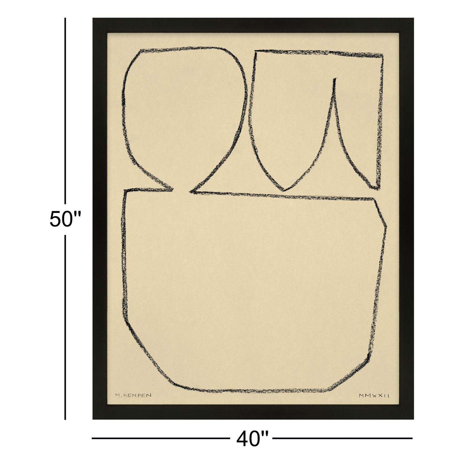 Sand 2 by Michael Kempen, Black Framed, 40" W x 50" H