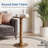 Round Side Table for Small Spaces, Modern Accent End Table with Solid Wood Leg, Versatile Drink Table-446223432