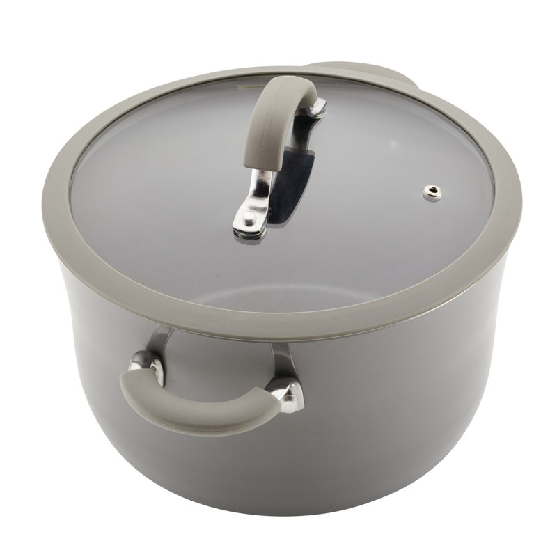Rachael Ray Cook & Create Nonstick Cookware Pots and Pans Set, 6 Piece, Gray