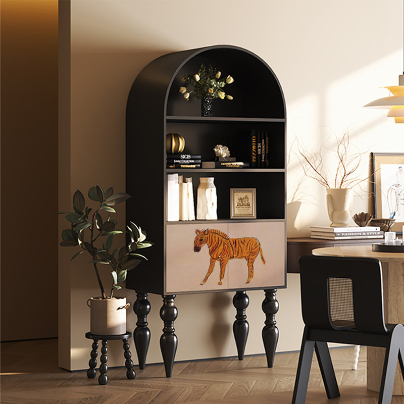 Modern simple animal pattern display bookcase